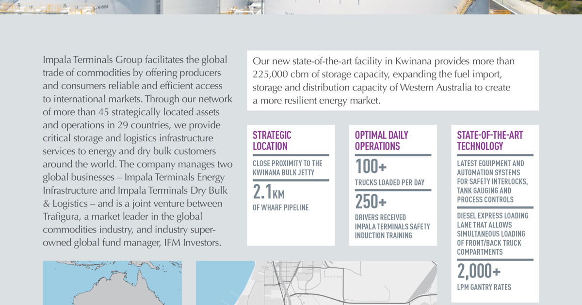 Impala Terminals Kwinana Western Australia Impala Terminals